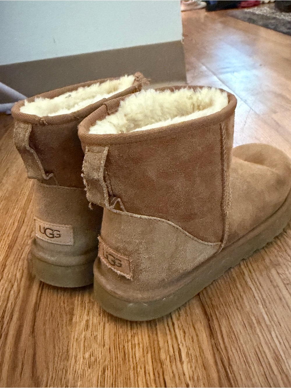 UGG Short Shearling-Lined Suede Ankle Boots - Chestnut